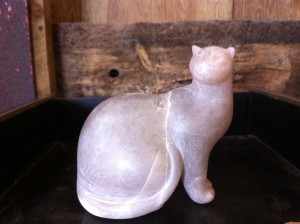 Marble original of Cat by Virginia Day